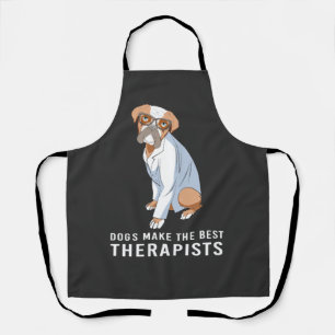 Therapiehund-Psychologe Therapeut Schürze