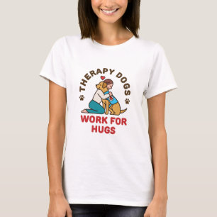 Therapiehunde arbeiten für das Hugs Owner Handler  T-Shirt