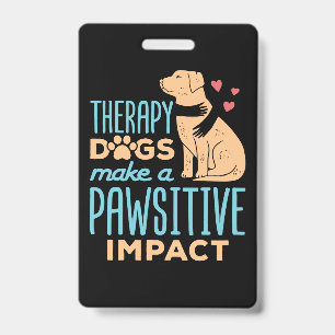 Therapiehunde haben eine positive Auswirkung  Ausweis