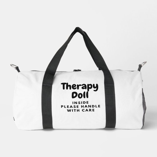 Therapiepuppe in Tragetasche Duffle Bag (Vorderseite)