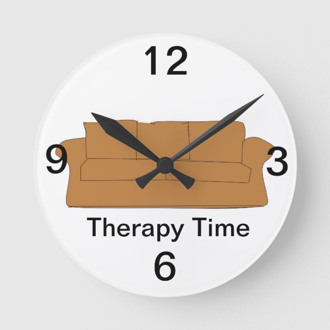 Therapiezeit Runde Wanduhr (Vorderseite)
