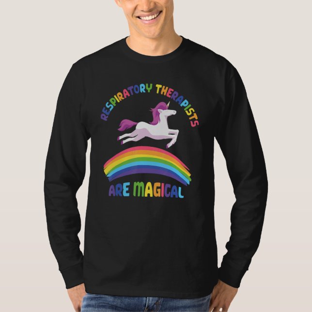 Therapist Are Magical   Unicorn Respiratory Therap T-Shirt (Vorderseite)