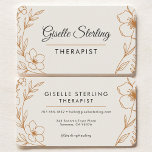 Therapist Botanical Taupe Professional Visitenkarte<br><div class="desc">Professional botanical taupe business card for therapists and counselors. Designed to present your contact details with a calm,  neutral,  and welcoming appearance that supports trust and emotional comfort. Ideal for private practices,  client sessions,  referrals,  and professional networking. Editable text. Clean print-ready layout.</div>