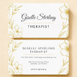 Therapist Floral Professional Visitenkarte<br><div class="desc">Professional floral business card for therapists and counselors. Designed to present your contact details with a calming,  welcoming,  and trustworthy appearance that supports a supportive therapeutic environment. Ideal for client sessions,  referrals,  private practices,  and professional networking. Editable text. Clean print-ready layout.</div>