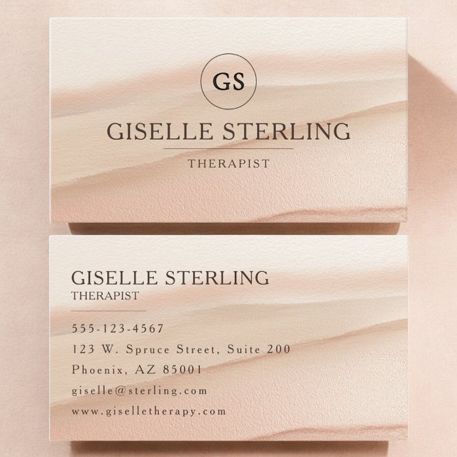 Therapist Psychologist Terracotta Visitenkarte (Von Creator hochgeladen)