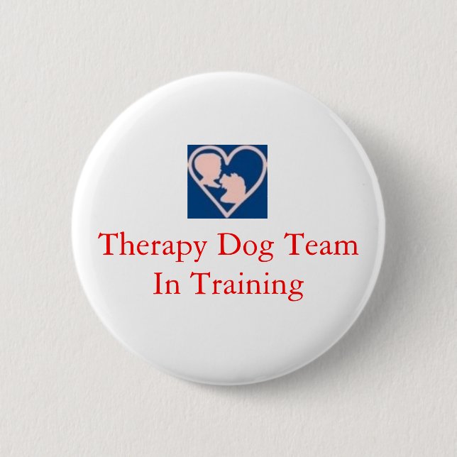 therapy_dog_insignia, Therapie-Hundeteam im Button (Vorderseite)