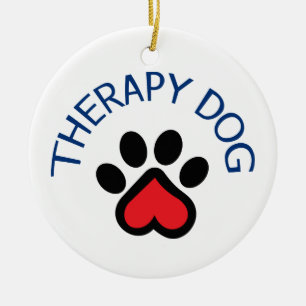 Therapy Dog Keramik Ornament