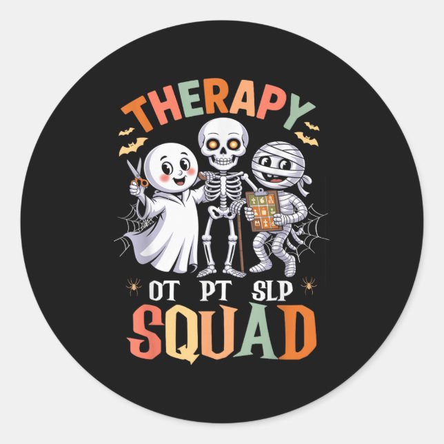 Therapy Squad Retro Ot Pt Team Niedlich Funny Hall Runder Aufkleber (Vorderseite)