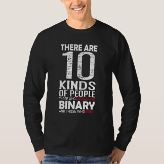 There Are 10 Kinds Of People  Binary Math Programm T-Shirt