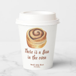 There is a Bun in the oven Baby Shower Pappbecher