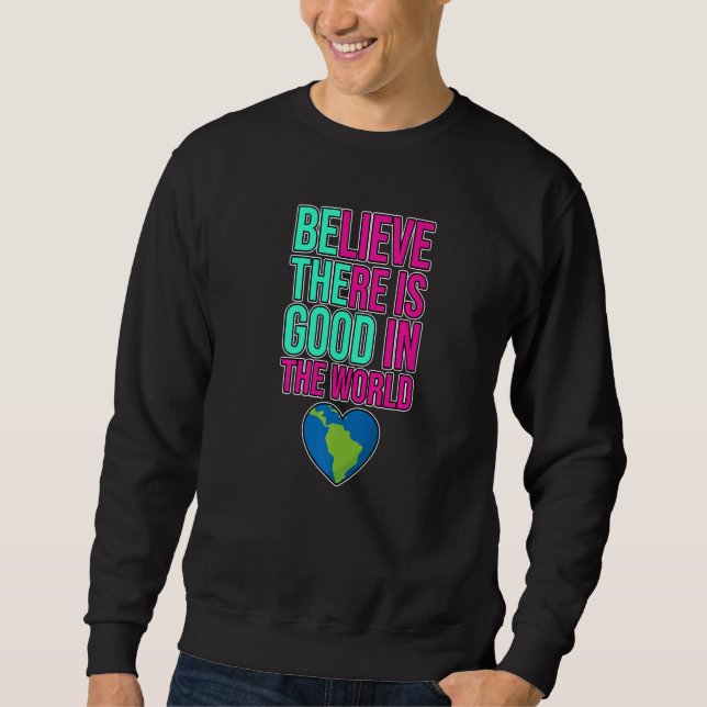 There Is Good In World Orange Ribbon Unity Kindnes Sweatshirt (Vorderseite)