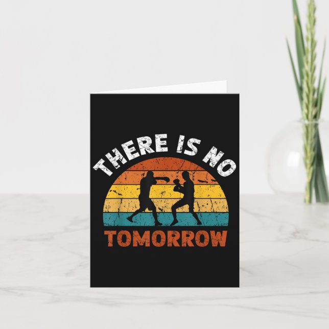 There Is No Tomorrow, Boxing Motivation,retro Boxi Karte (Vorderseite)