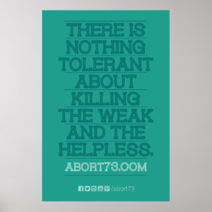 There is Nothing Tolerant... Poster (Abort73.com)