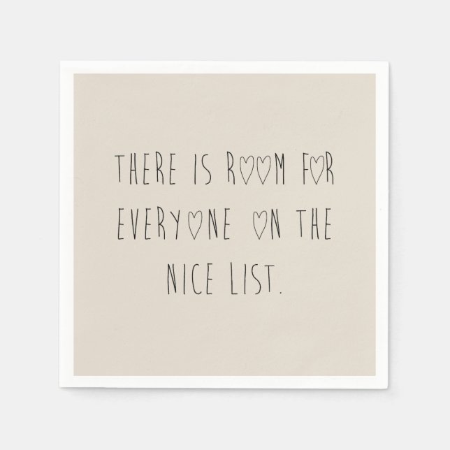 There is room for everyone on the nice list serviette (Vorderseite)