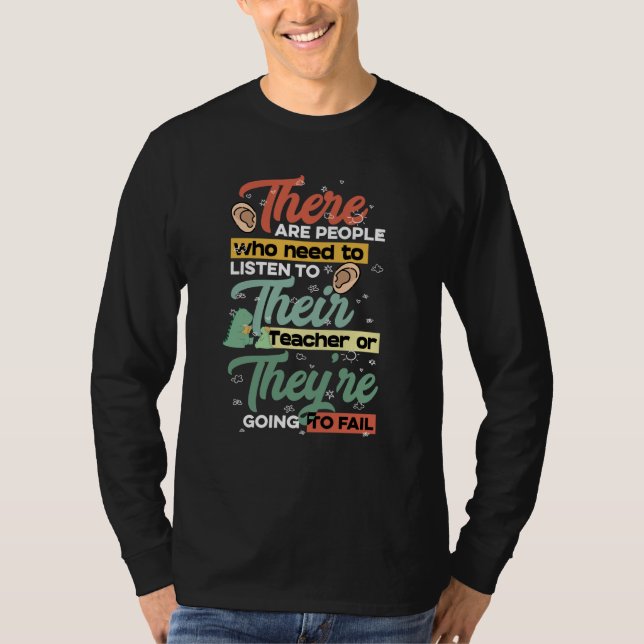 There Their They're English Grammar Teacher Pun T-Shirt (Vorderseite)