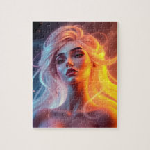 thereal Glow Frau Portrait - Lebhafte Fantasie Art