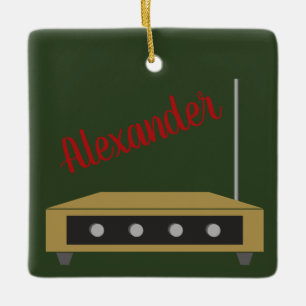 Theremin personalisierte Weihnachtsverzierung Keramikornament