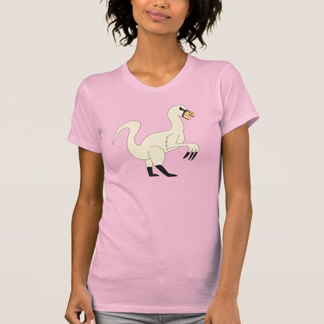 Therizinosaurus Dino Adult Pink Prehistoric T-Shirt (Vorderseite)