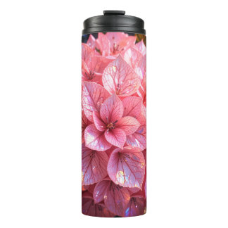 Thermal Bottle with Pink Flowers Thermosbecher