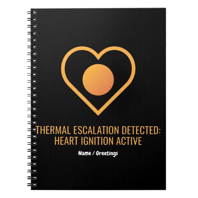 Thermal Escalation Detected Heart Ignition Active  Notizblock (Vorderseite)