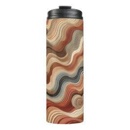 Thermal Tumbler - Abstraktes Fluid Boho Thermosbecher