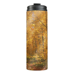 Thermal Tumbler Autumn Wald Gold Rays Thermosbecher