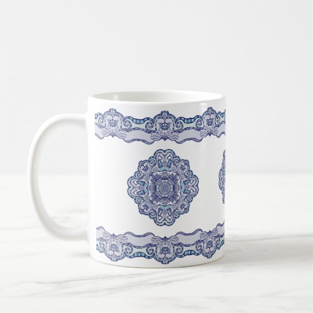Thermal Tumbler blue China inspiriert Kaffeetasse (Links)