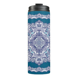 Thermal Tumbler blue China inspiriert Thermosbecher