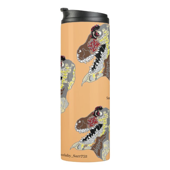 Thermal Tumbler : Dinosaurier Open Mouths Thermosbecher (Nach rechts gedreht)