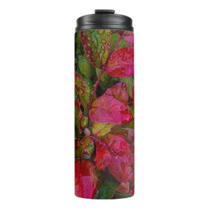 Thermal Tumbler Evergreen Herbst Roter Zweig Thermosbecher