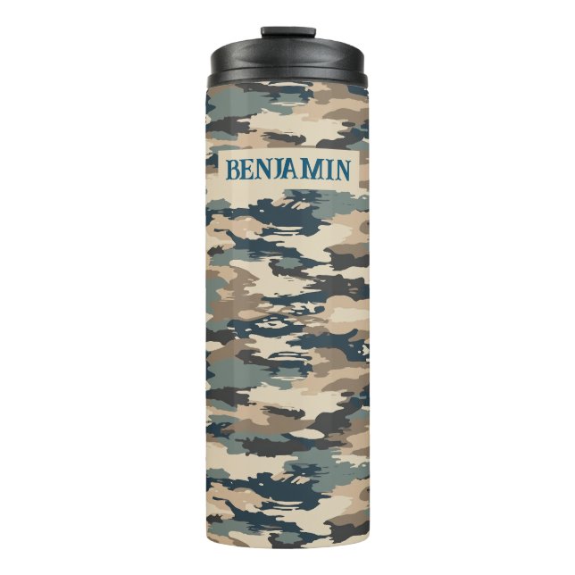Thermal Tumbler Military Camouflage Muster Thermosbecher (Vorderseite)