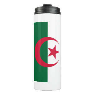 Thermal Tumbler mit der Flagge Algeriens Thermosbecher
