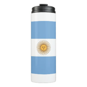 Thermal Tumbler mit der Flagge Argentiniens Thermosbecher