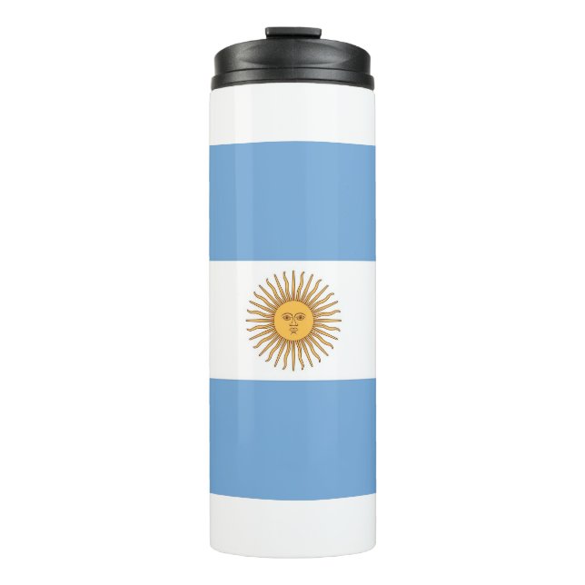 Thermal Tumbler mit der Flagge Argentiniens Thermosbecher (Vorderseite)