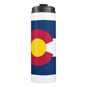 Thermal Tumbler mit der Flagge des Colorado Staat, Thermosbecher