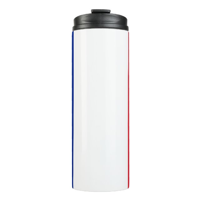 Thermal Tumbler mit der Flagge Frankreichs Thermosbecher (Vorderseite)