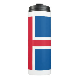 Thermal Tumbler mit der Flagge Islands Thermosbecher