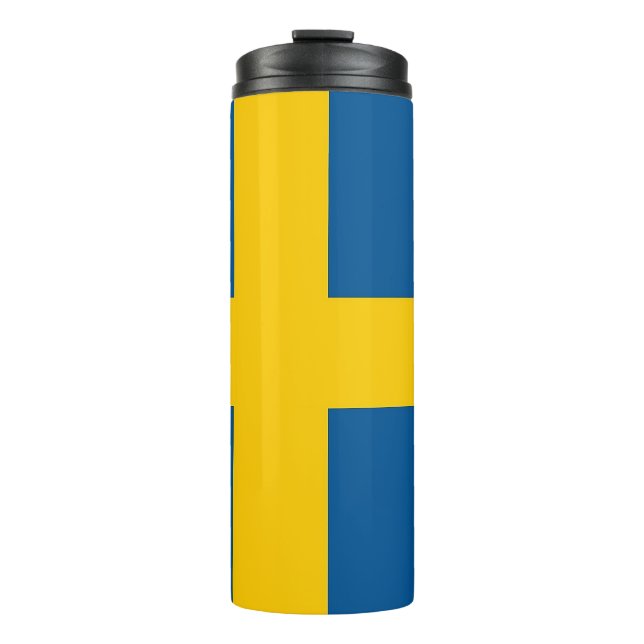 Thermal Tumbler mit der Flagge Schwedens Thermosbecher (Vorderseite)