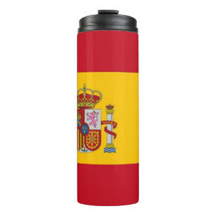 Thermal Tumbler mit der Flagge Spaniens Thermosbecher