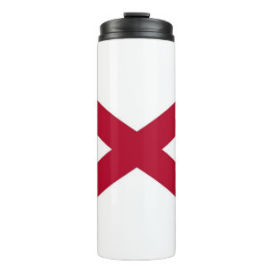 Thermal Tumbler mit der Flagge von Alabama Staat, Thermosbecher