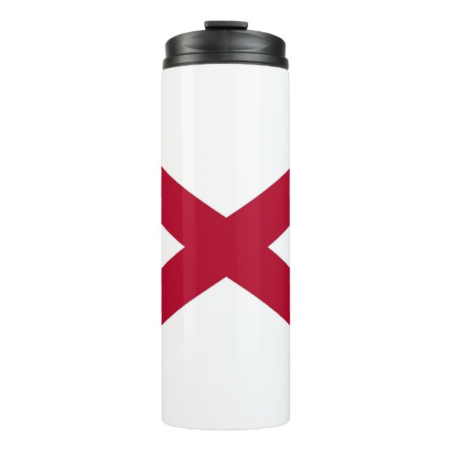 Thermal Tumbler mit der Flagge von Alabama Staat,  Thermosbecher (Vorderseite)