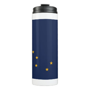 Thermal Tumbler mit der Flagge von Alaska Staat, U Thermosbecher