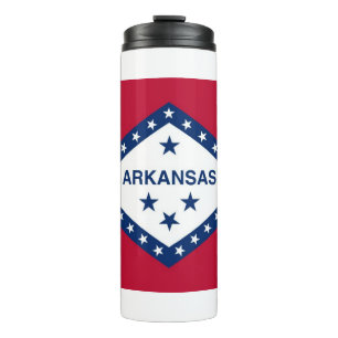 Thermal Tumbler mit der Flagge von Arkansas Staat, Thermosbecher