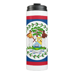 Thermal Tumbler mit der Flagge von Belize Thermosbecher