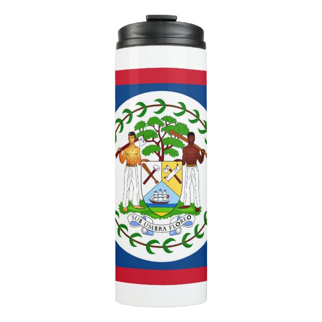 Thermal Tumbler mit der Flagge von Belize Thermosbecher (Vorderseite)