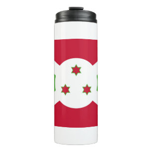Thermal Tumbler mit der Flagge von Burundi Thermosbecher