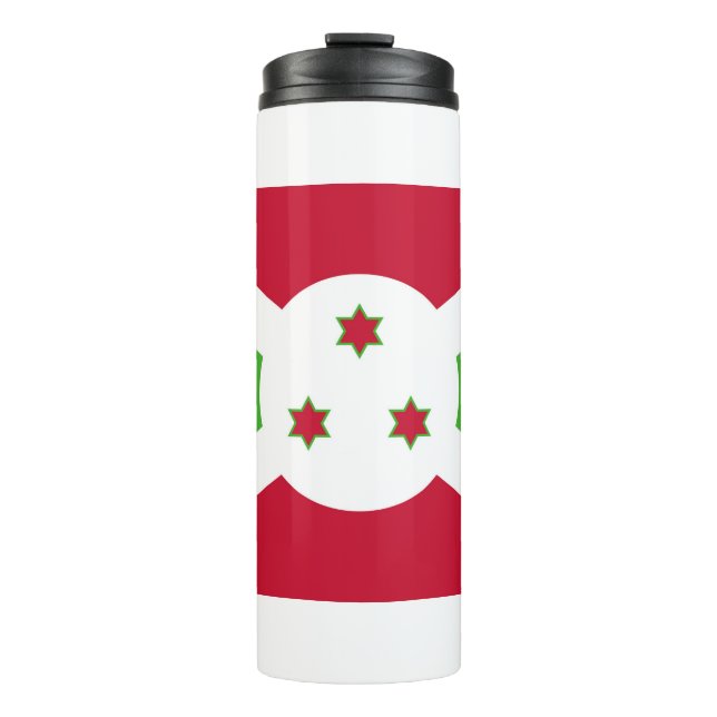 Thermal Tumbler mit der Flagge von Burundi Thermosbecher (Vorderseite)