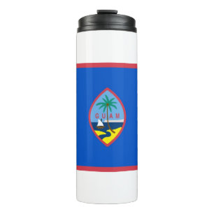 Thermal Tumbler mit der Flagge von Guam, USA Thermosbecher