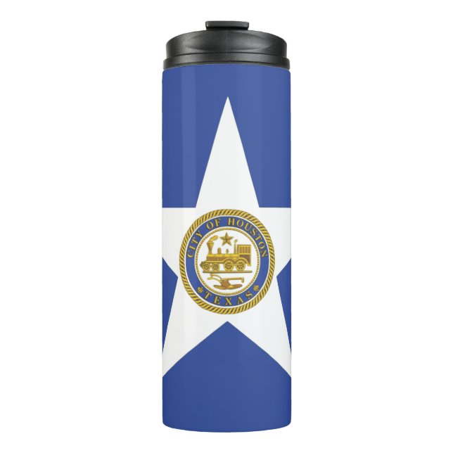 Thermal Tumbler mit der Flagge von Houston Thermosbecher (Vorderseite)