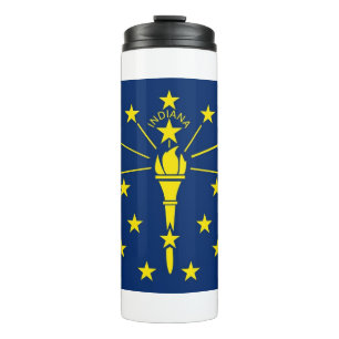 Thermal Tumbler mit der Flagge von Indiana, USA Thermosbecher